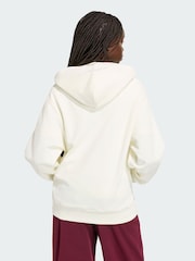 adidas White Small Logo Hoodie - Image 2 of 6