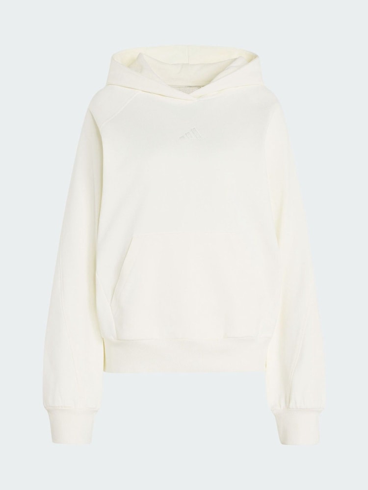 adidas White Small Logo Hoodie - Image 6 of 6