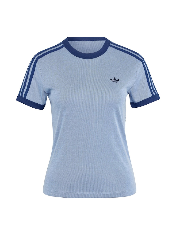 adidas Originals Light Blue 3-Stripes Cali T-Shirt - Image 6 of 6
