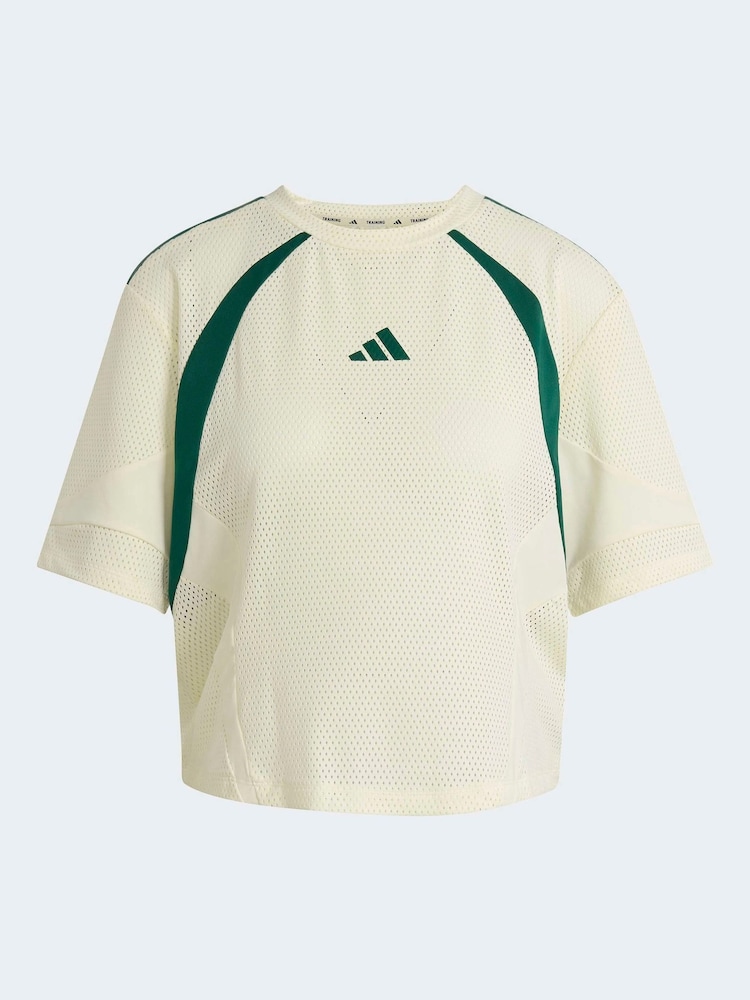 adidas Ivory Hyperglam T-Shirt DNA - Image 6 of 6 adidas Ivory Hyperglam T-Shirt DNA - Image 6 of 6