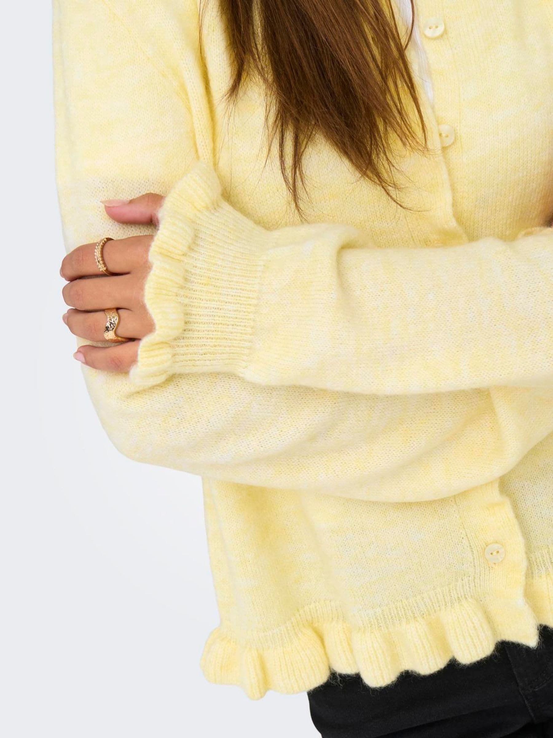 Buy JDY Yellow Long Sleeve Frill Detail Cardigan from the Next UK