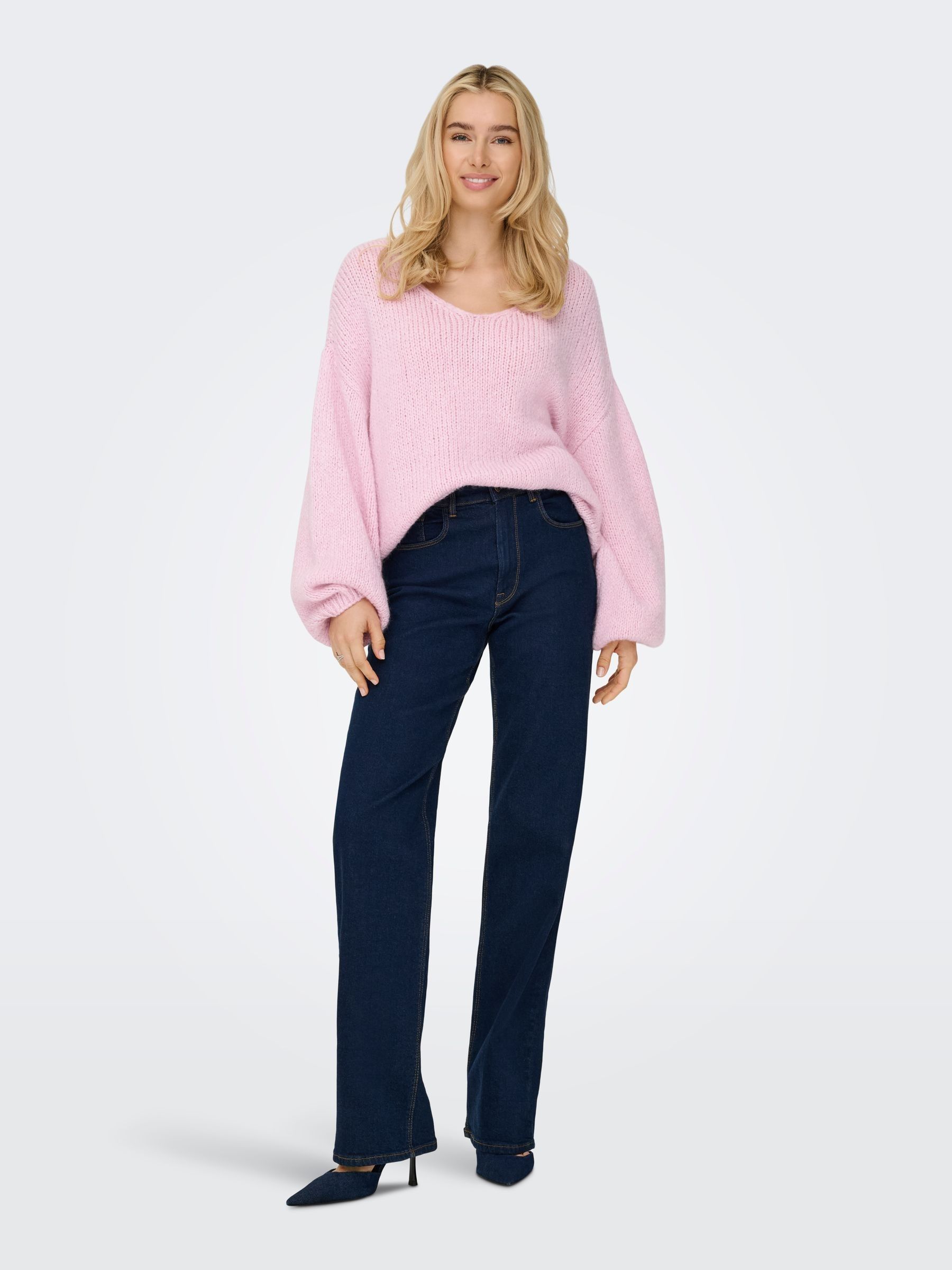 Buy JDY Pink Reversible V-Neck Jumper from Next USA