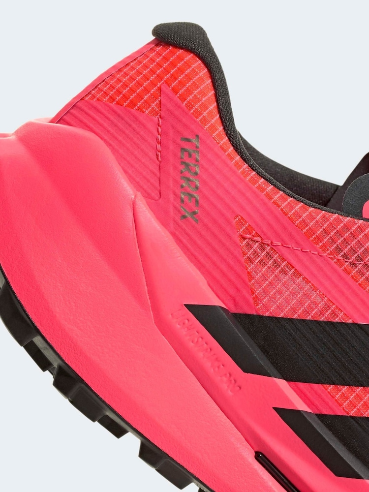 adidas Pink Terrex Agravic Technical Trail Trainers - Image 9 of 9