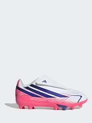 بوت كرة قدم Club للأطفال بشريط لاصق مناسب للأرضيات الصلبة والمتعددة Hyperfast تشكيلة 50F من adidas - صورة 1 من 9