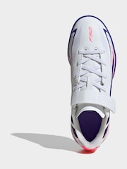 adidas נעלי כדורגל עם רצועות סקוץ' למגרשי דשא לילדים, דגם F50 Hyperfast Club - תמונה 6 מתוך 11