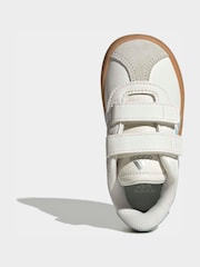 adidas White/Blue VL Court 3.0 Hook and Loop Infant Trainers - Image 5 of 8