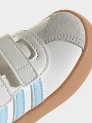 adidas White/Blue VL Court 3.0 Hook and Loop Infant Trainers - Image 7 of 8