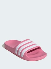 adidas Pink/White Adilette Kids Swim Sandals - Image 1 of 10