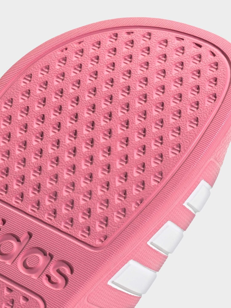 adidas Pink/White Adilette Kids Swim Sandals - Image 10 of 10