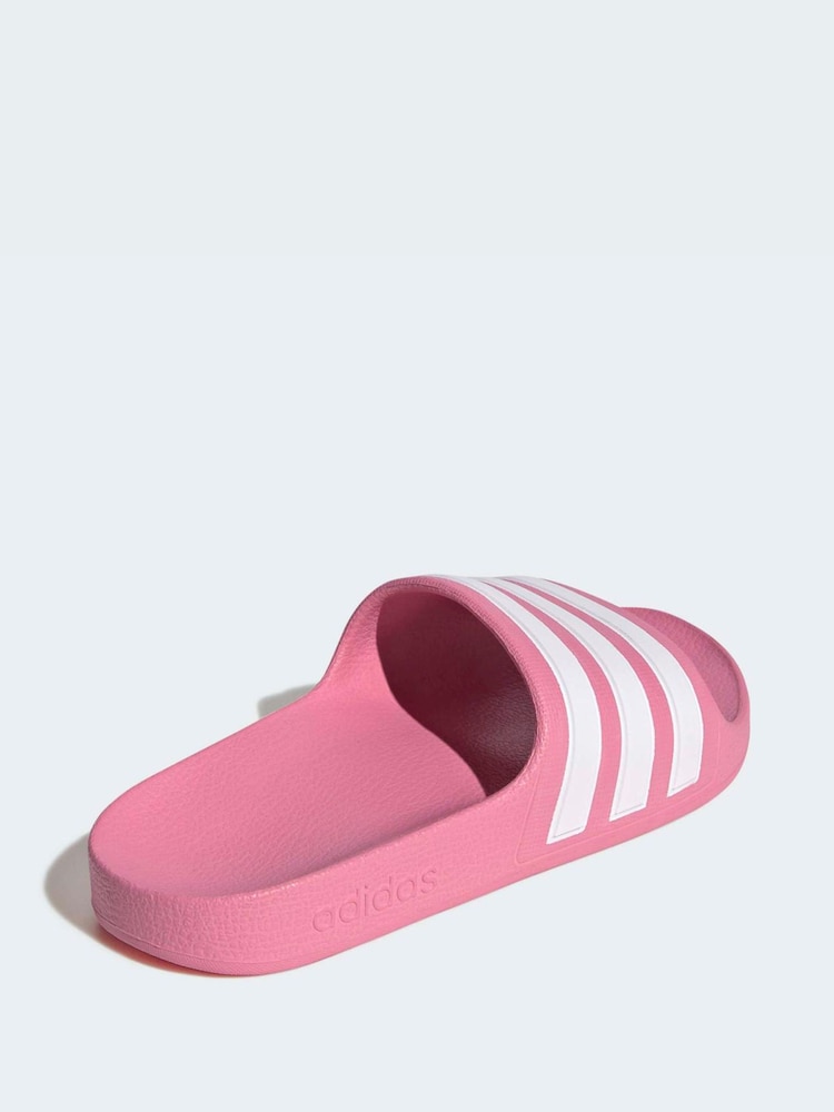 adidas Pink/White Adilette Kids Swim Sandals - Image 2 of 10