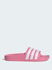 adidas Pink/White Adilette Kids Swim Sandals - Image 3 of 10