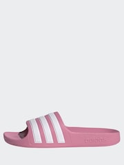 adidas Pink/White Adilette Kids Swim Sandals - Image 5 of 10