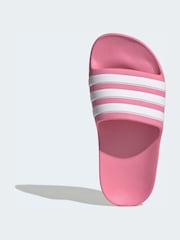 adidas Pink/White Adilette Kids Swim Sandals - Image 6 of 10