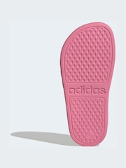 adidas Pink/White Adilette Kids Swim Sandals - Image 7 of 10