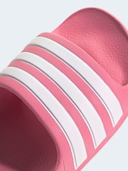 adidas Pink/White Adilette Kids Swim Sandals - Image 9 of 10