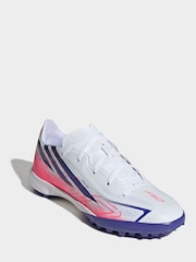 adidas White F50 Hyperfast League Turf Junior Boys Football Boots - Image 3 of 9