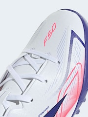 adidas White F50 Hyperfast League Turf Junior Boys Football Boots - Image 8 of 9