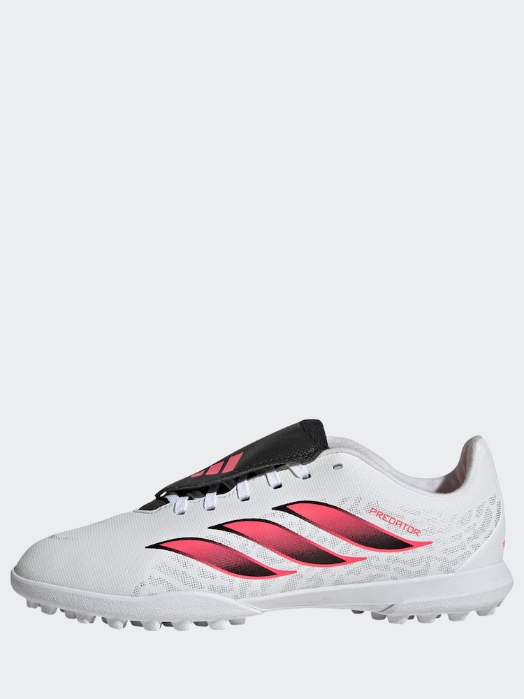adidas White Predator Club Fold-over Tongue Turf Junior Football Boots - Image 11 of 11