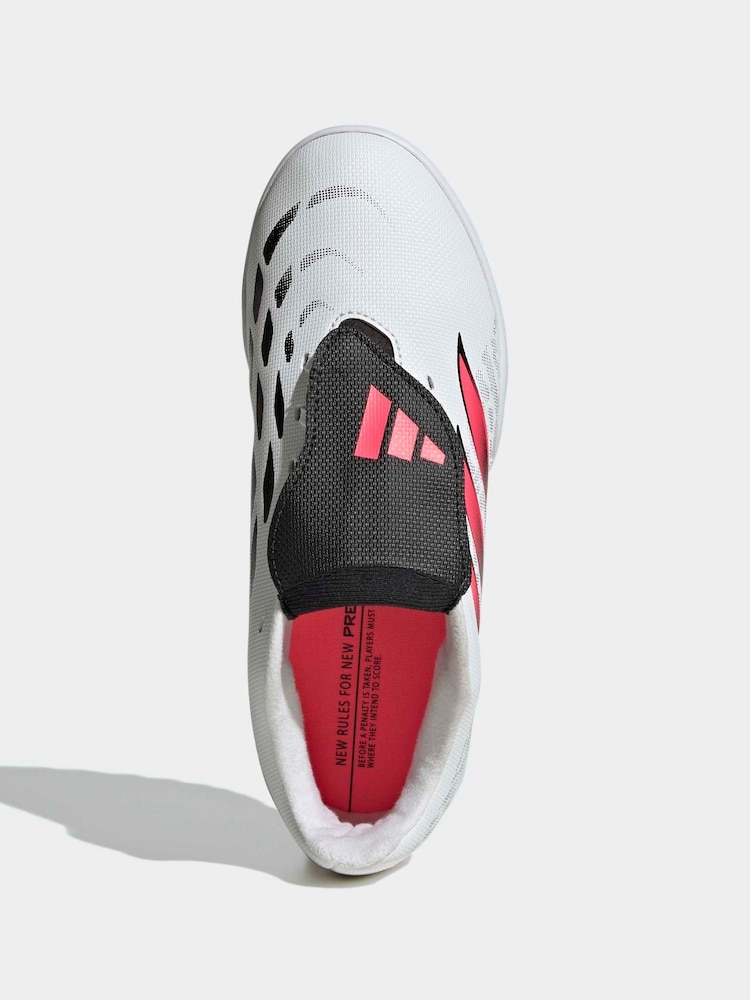 adidas White Predator Club Fold-over Tongue Turf Junior Football Boots - Image 2 of 11
