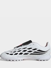 adidas White Predator Club Fold-over Tongue Turf Junior Football Boots - Image 4 of 11