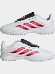 adidas White Predator Club Fold-over Tongue Turf Junior Football Boots - Image 9 of 11