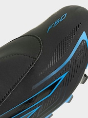 adidas Black F50 Hyperfast Club Velcro Firm Ground/Multi Football Boots - Image 9 of 11