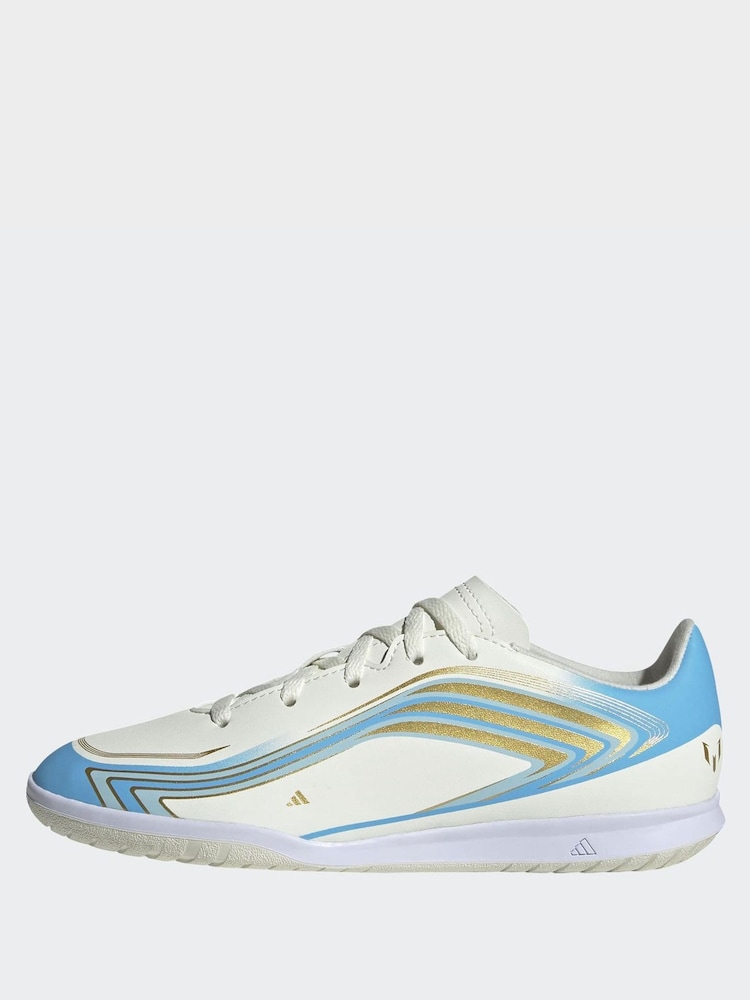 adidas Beige F50 Messi Club Indoor Football Trainers Kids - Image 2 of 11