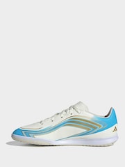 adidas Beige F50 Messi Club Indoor Football Trainers Kids - Image 3 of 11