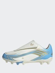 adidas Beige F50 Messi Club Velcro Firm Ground Kids Football Boots - Image 2 of 11