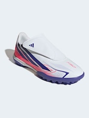 adidas White F50 Hyperfast Club Touch Fastening Turf Football Trainers - Image 1 of 10