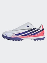 adidas White F50 Hyperfast Club Touch Fastening Turf Football Trainers - Image 10 of 10