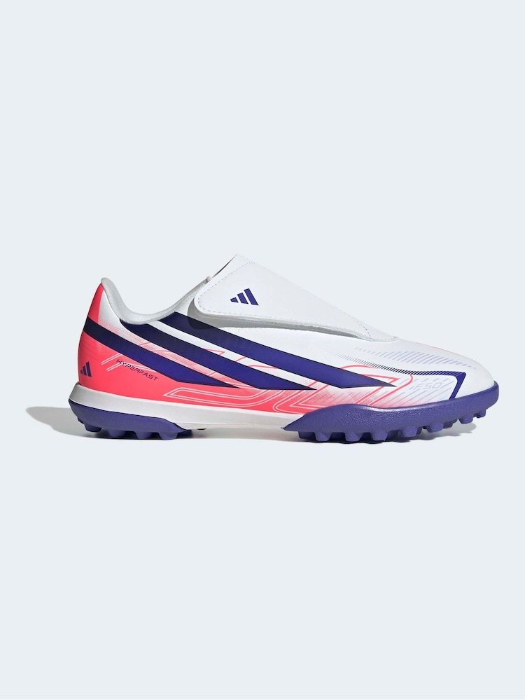 adidas White F50 Hyperfast Club Touch Fastening Turf Football Trainers - Image 2 of 10 adidas White F50 Hyperfast Club Touch Fastening Turf Football Trainers - Image 2 of 10