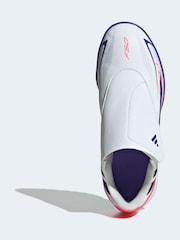 adidas White F50 Hyperfast Club Touch Fastening Turf Football Trainers - Image 5 of 10