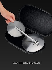 simplehuman Brushed Silver Sensor Make Up Mirror Fold, 10X Magnified - Image 5 of 7