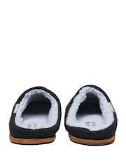 Dunlop Black Textile Mule Slippers - Image 3 of 4