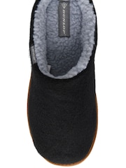 Dunlop Black Textile Mule Slippers - Image 4 of 4