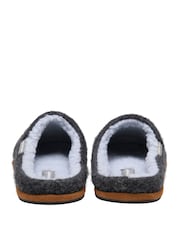 Dunlop Grey Textile Mule Slippers - Image 3 of 4