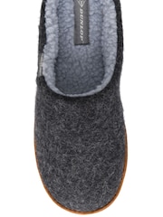 Dunlop Grey Textile Mule Slippers - Image 4 of 4