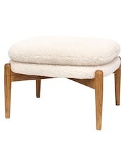 Gallery Home Cream Sheepskin Datsun Footstool - Image 6 of 7