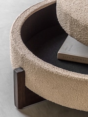 Gallery Home Taupe Boucle Hudson Footstool - Image 2 of 7