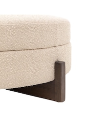 Gallery Home Taupe Boucle Hudson Footstool - Image 4 of 7