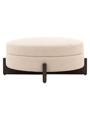 Gallery Home Taupe Boucle Hudson Footstool - Image 5 of 7