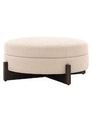 Gallery Home Taupe Boucle Hudson Footstool - Image 6 of 7