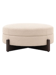 Gallery Home Taupe Boucle Hudson Footstool - Image 7 of 7