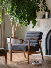 Gallery Home Grey Boucle Datsun Armchair - Image 1 of 8