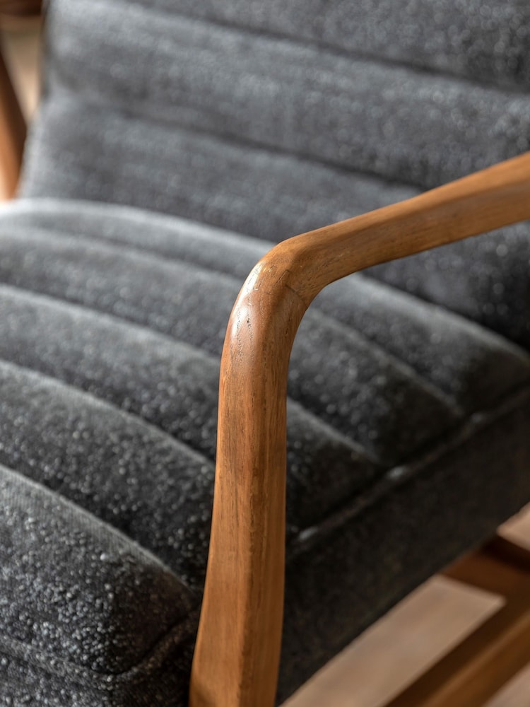 Gallery Home Grey Boucle Datsun Armchair - Image 2 of 8 Gallery Home Grey Boucle Datsun Armchair - Image 2 of 8