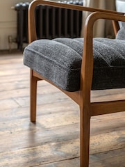 Gallery Home Grey Boucle Datsun Armchair - Image 3 of 8