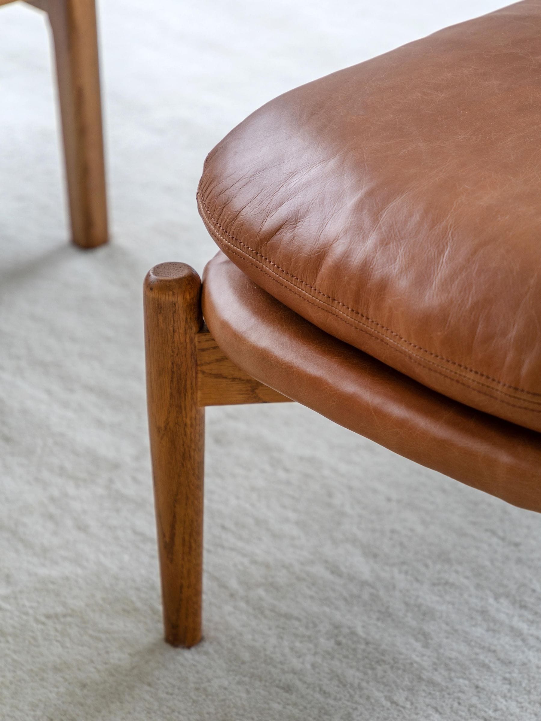 Buy Gallery Home Brown Antique Leather Datsun Footstool from the