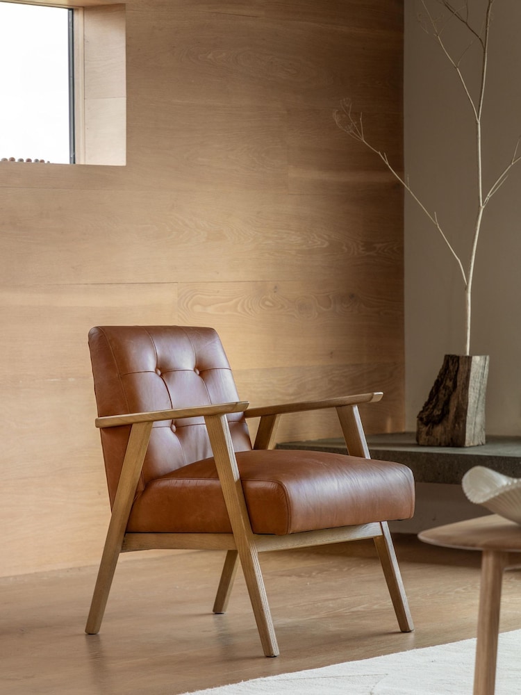 Gallery Home Brown Antique Leather Asheville Armchair - Image 1 of 8 Gallery Home Brown Antique Leather Asheville Armchair - Image 1 of 8