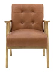 Gallery Home Brown Antique Leather Asheville Armchair - Image 7 of 8